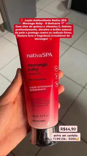 Hidratante Ruby Morango 