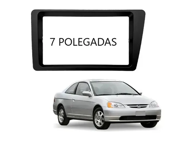 Moldura de Som Tela Central Multimídia 2din 7 Polegadas para o Honda Civic 2001 - 2006