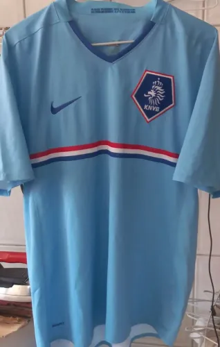 Camisa Holanda Nike Euro 2008 Áustria Suíça Azul Nova Tam L Frete Gratis