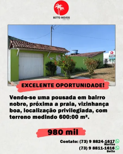 Excelente oportunidade para adquirir uma pousada em bairro nobre, próximo a praia
