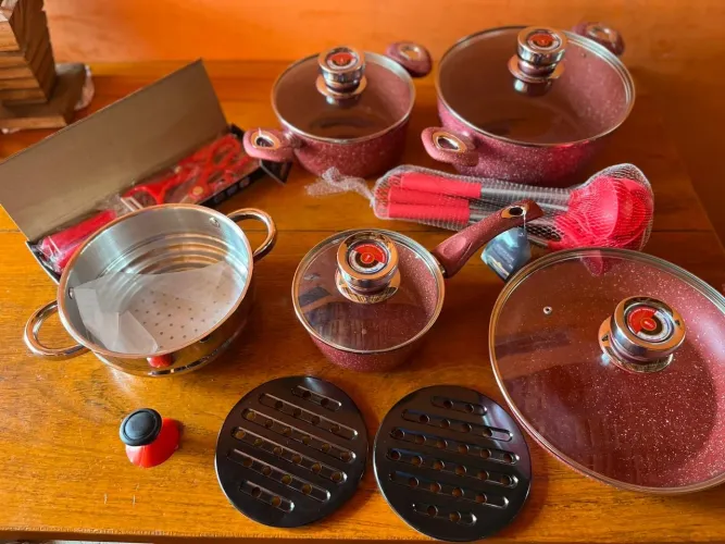 Conjunto utensílios de cozinha cerâmicas antiaderente