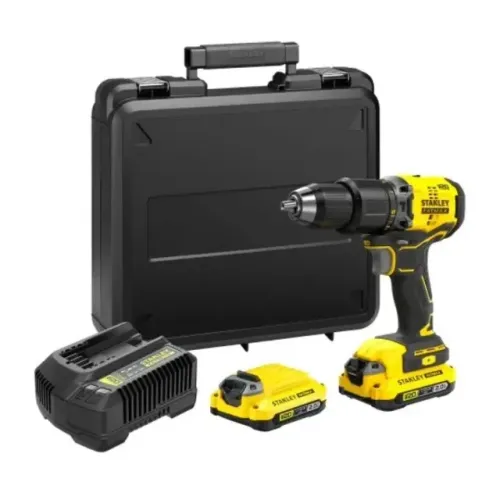 Parafusadeira/Furadeira de Impacto 20V 60Nm Brushless 2 Baterias 2Ah Fatmax Maleta Stanley