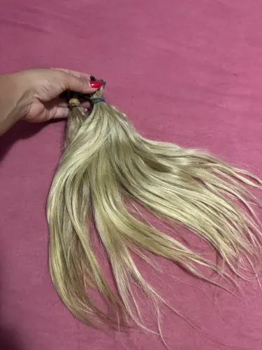 Extensão de cabelo loiro