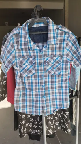 Camisa xadrez infantil manga curta