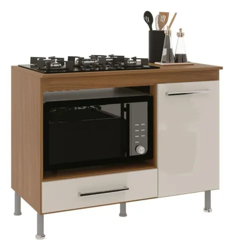 Armário de Cozinha para Cooktop e Micro-ondas