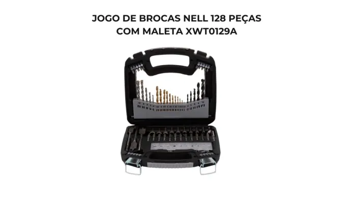 Jogo de Brocas Nell 128 Peças com Maleta XWT0129A