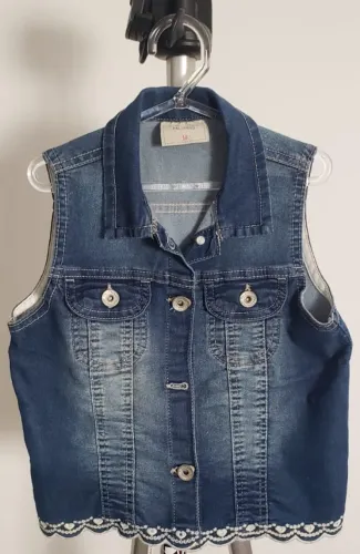colete infantil jeans