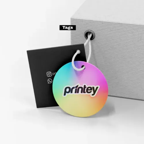 Tags personalizadas etiquetas com logomarca para roupas e acessórios