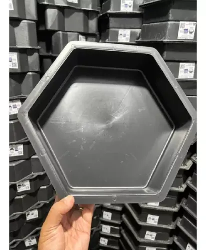Pacote Com 10 Formas Plásticas Paver 25x25x8cm Para Sextavado Bloquete Piso Pavimento