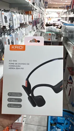 ?Promoção Fone de Ouvido Kaidi KD-906 Condução Aérea - Sem Fio