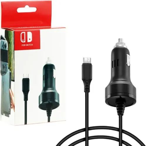 Carregador Fonte Carro Veicular compatível Nintendo Switch Usb Tipo-c
