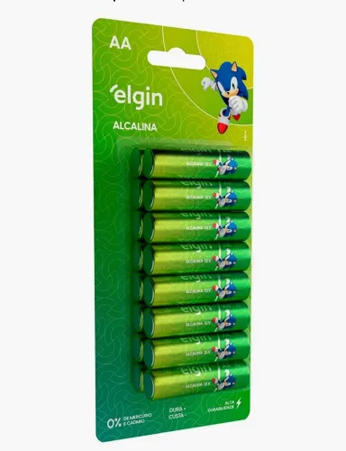 Pilha Elgin Alcalina Palito AAA 16 Unidades