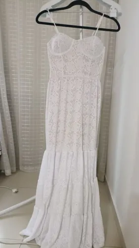 Vestido branco rendado