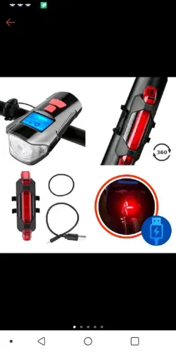 Kit de Farol e Lanterna Traseira para Bicicleta - Segurança e Visibilidade!