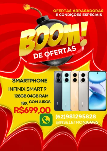 Celular Infinix Smart 9 128Gb 04Gb Ram Novo Entregamos Gratis 