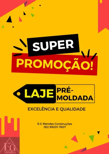 Laje pré-moldada, concreto usinado, ferragens, tela, vigotas