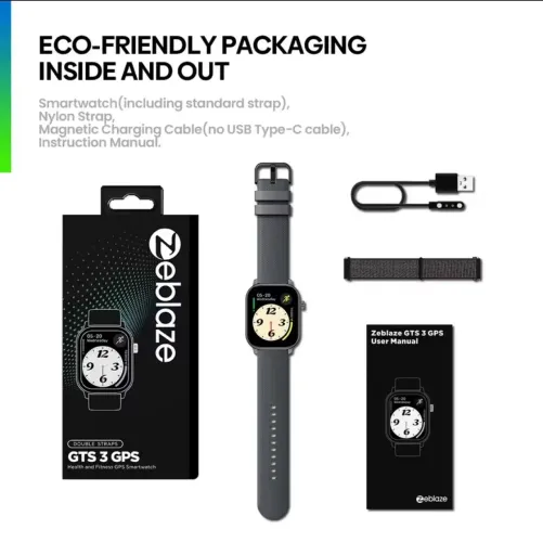 Smartwatch Zeblaze GTS 3 GPS - Saúde e Fitness!