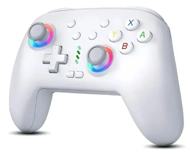 Controle Joystick Sem Fio Compatível Com Pc Android Nintendo Branco