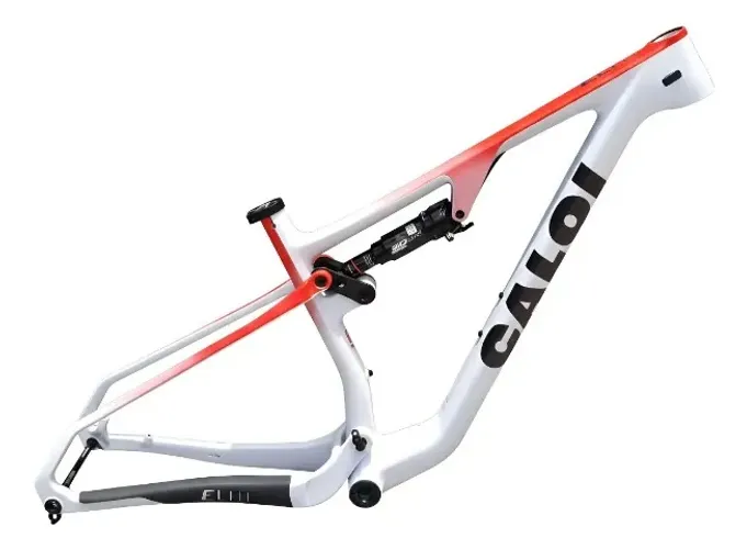 Quadro De Bicicleta Caloi Elite Fs Carbon Sport Full M Verm