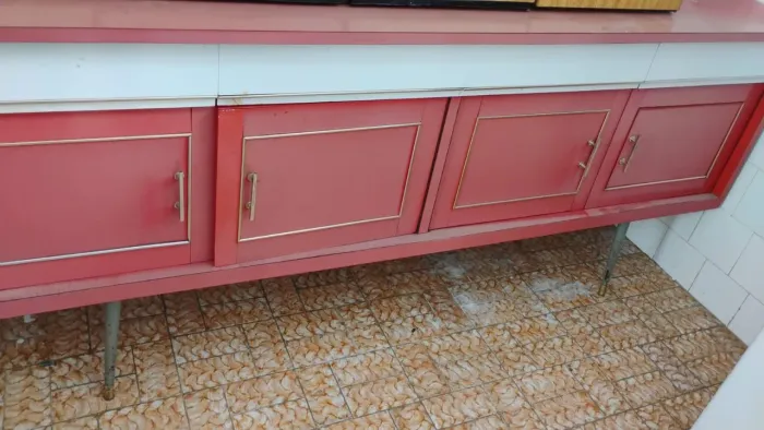 Armário Buffet Vintage Vermelho Antigus