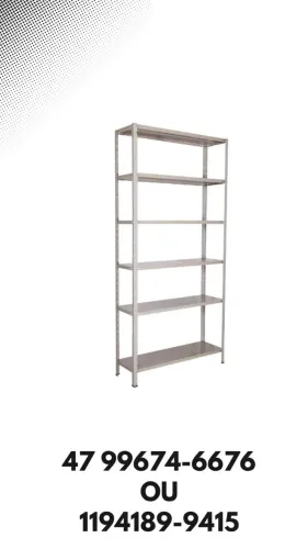 Estante em aço com 6 bandejas