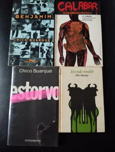 Pacote com 4 livros de Chico Buarque: Benjamin, Calabar, Estorvo e Fazenda modelo