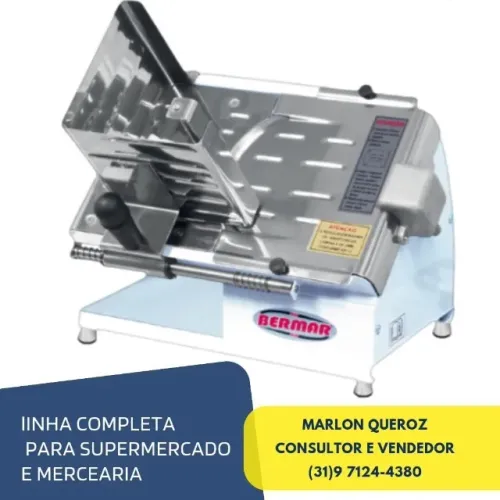 Cortador de Frios Bermar Semi-Automático Lâmina 22Cm Bivolt Novo