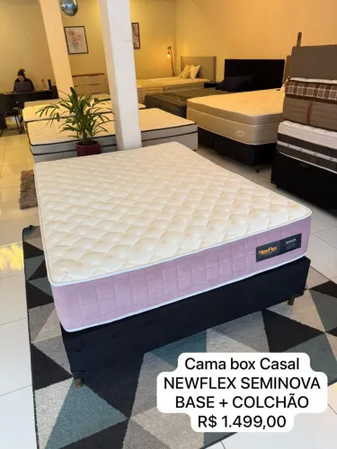 Cama Box CASAL NEWFLEX SEMINOVA - ENTREGAMOS 