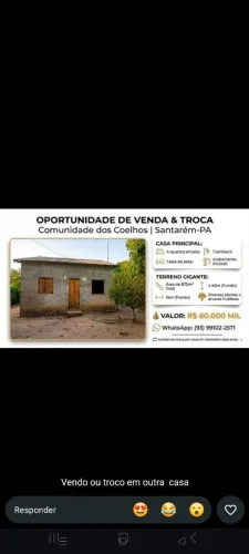 Vendo ou troca casa na colônia ramal dos coelhos