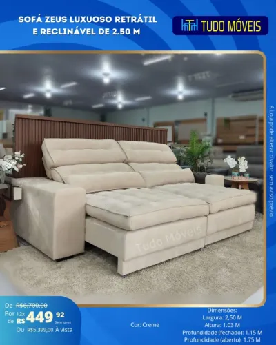 SOFA ALTO PADRÃO COM MOLAS E PILLOWTOP