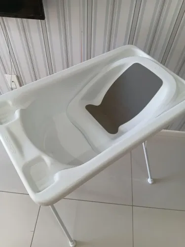 Banheira de bebê bebê com suporte dobrável Galzerano - Acústico Trio branco 20 L