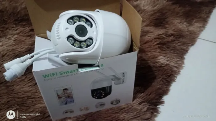 Câmera wi-fi 360° com áudio
