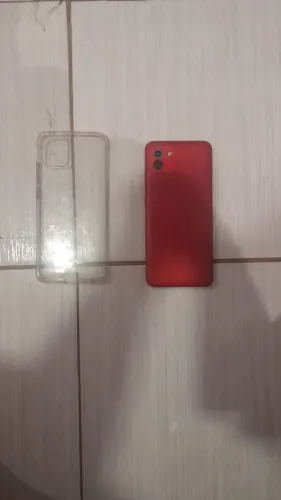 Samsung Galaxy A03, película e capinha grátis: Usado, pouco tempo de uso, boa qualidade 