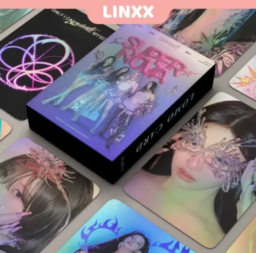 55 Pcs AESPA Supernova Álbum Lomo Card Kpop Photocards Série Cartões Postais