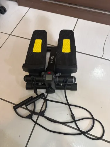 Mini stepper fitness com monitor simulador de caminhada para fisioterapia e funcional