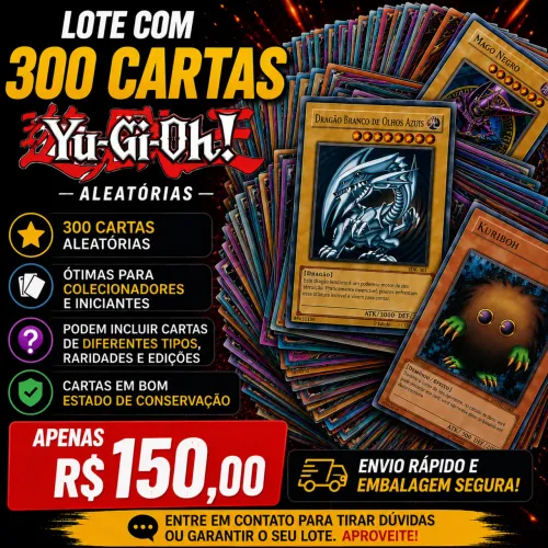 300 cartas de Ygo original aleatória