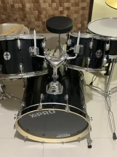 Bateria Acústica X-Pro Stage 5 Peças Preta - C.Ibanez - Muito Nova