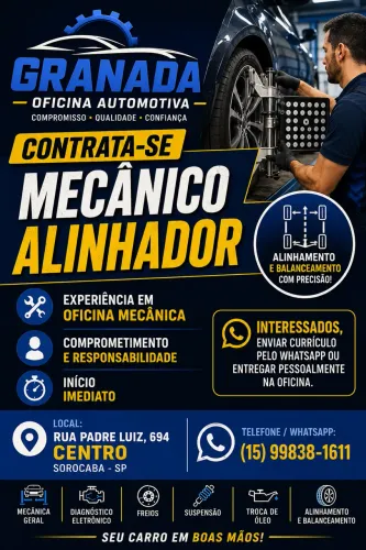 Contrata se mecânico alinhador