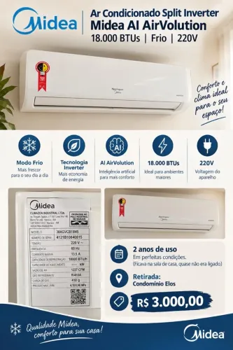 Ar condicionado Split Inverter 18.000 BTUs