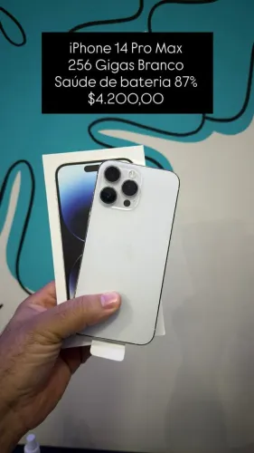 Aparelho Seminovo: iPhone 14 Pro Max, impecável! Em ótimo estado para uso | Loja Física