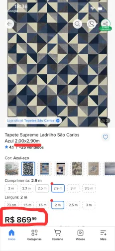 Tapete São Carlos 2,00 X 2,90