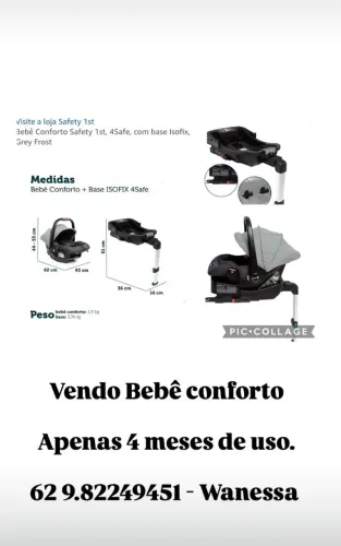 Bebê conforto com isofix.