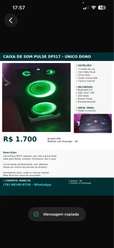Vende-se caixa de som