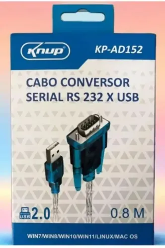 Cabo Conversor Serial RS 232 X USB