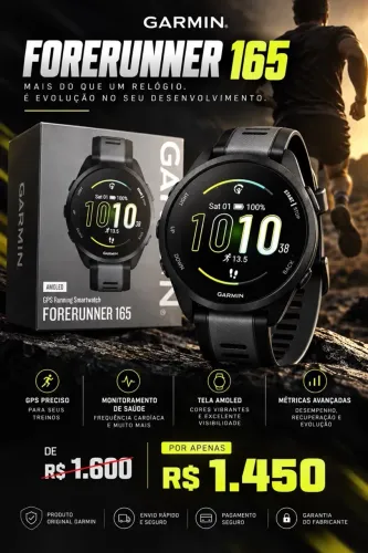 Relógio Garmin Forerunner 165 Novo Lacrado