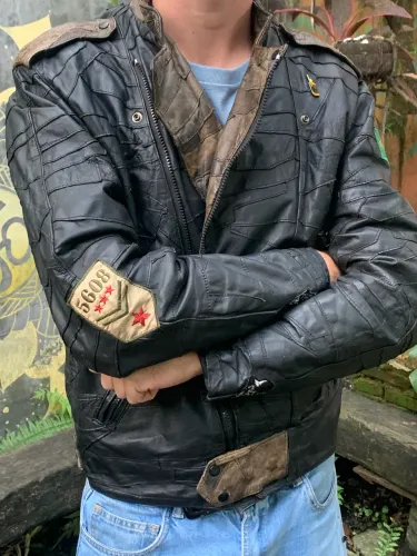 Jaqueta de 100% Couro - Motociclista