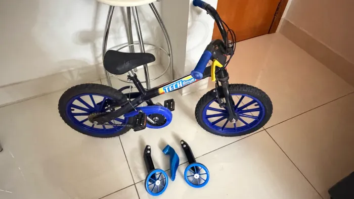 Bicicleta Infantil Nathor Tech Boys Aro 16 + Rodinhas