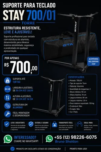Pedestal Stay Preto
