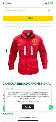 GANDOLA BOMBEIRO CIVIL CABO DE GUERRA SEMI NOVA 