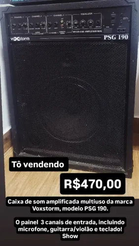Caixa de Som amplificada Voxstorm